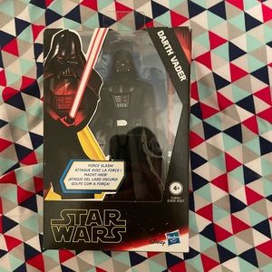 darth vader action figure.